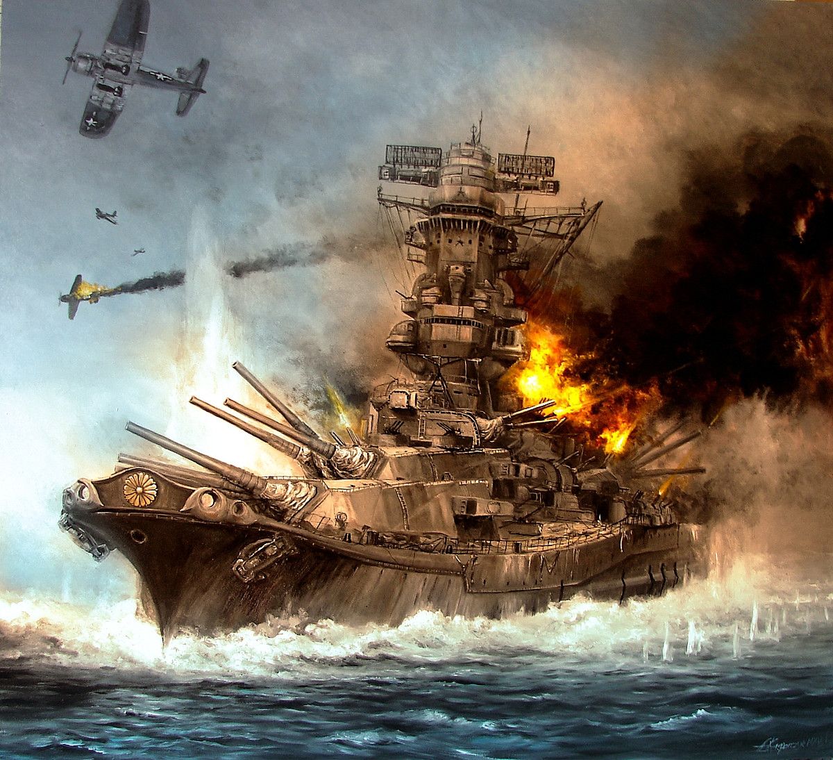 1200x1094 The sortie of the battleship Yamato