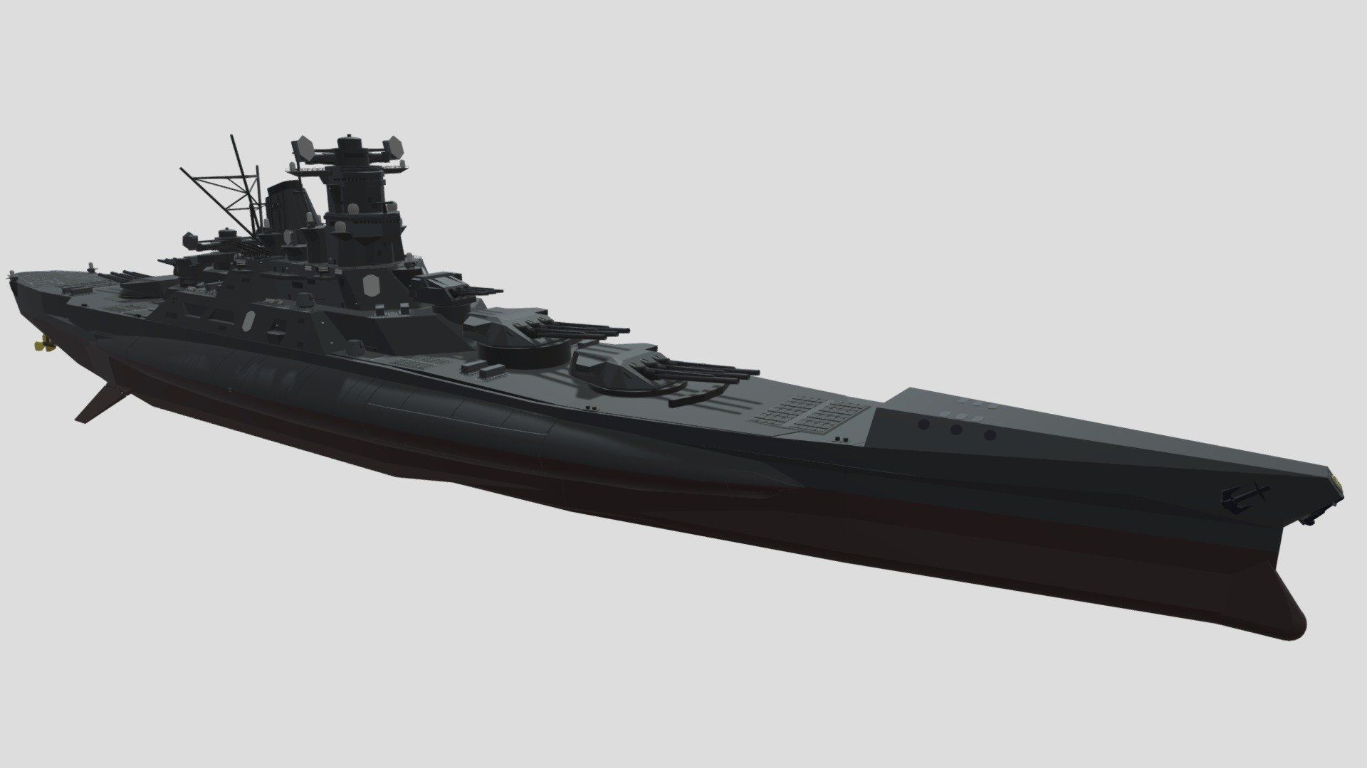 1920x1080 Modern Yamato Battleship model by Munin [f6d5c6b]