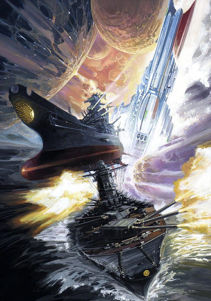 850x1213 Space Battleship Yamato HD phone wallpaper