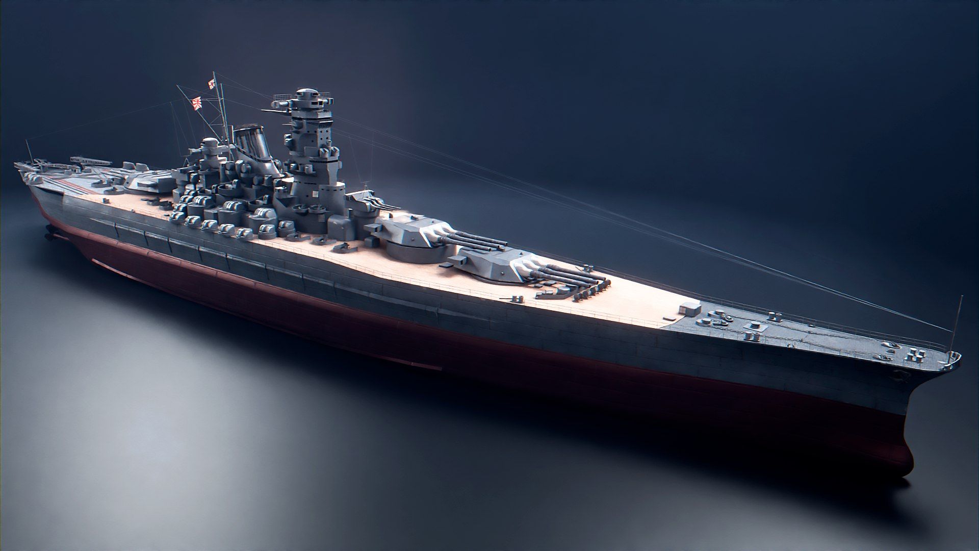 1920x1080 Japanese Battleship Yamato Model