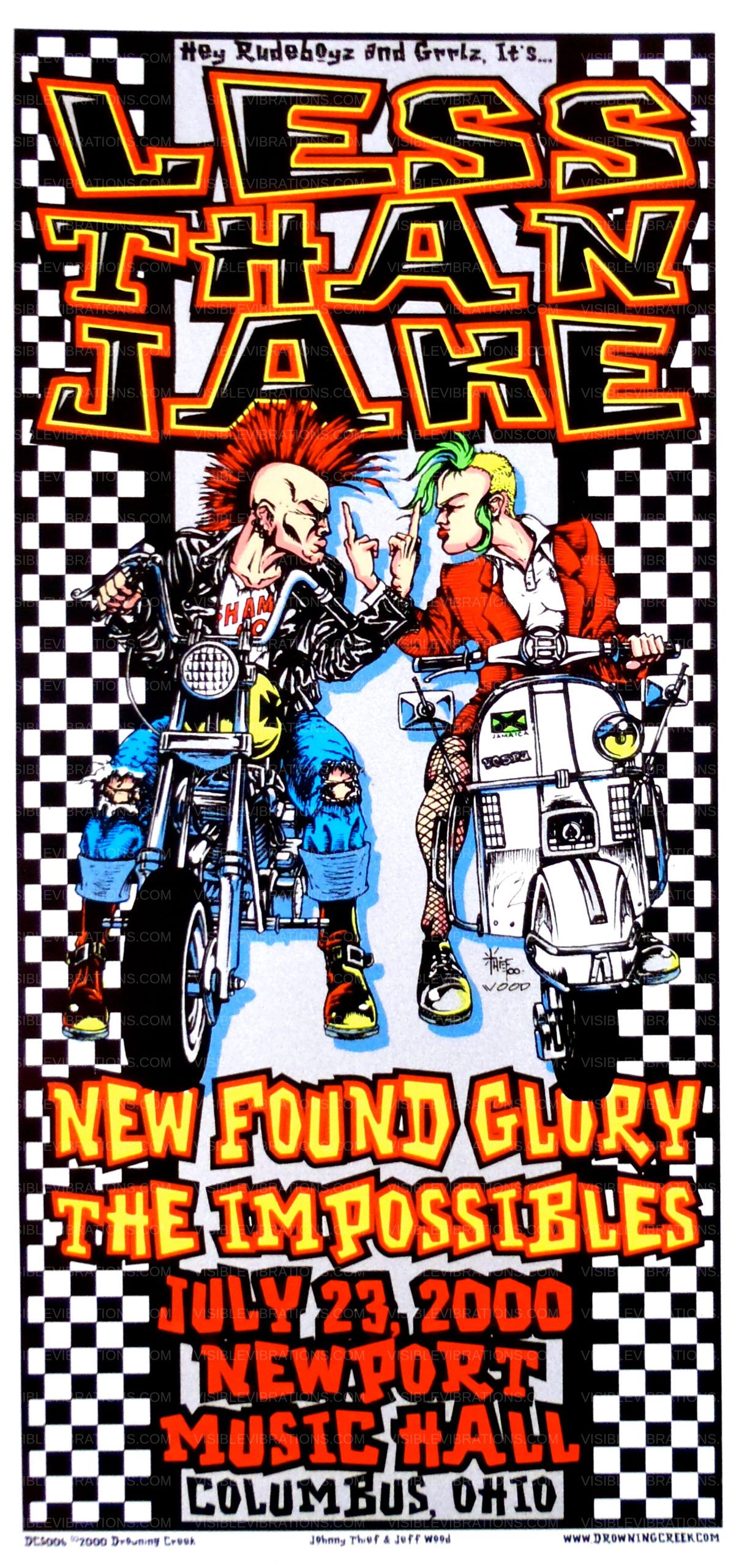 1207x2560 Less Than Jake Concert Poster 2000 Columbus