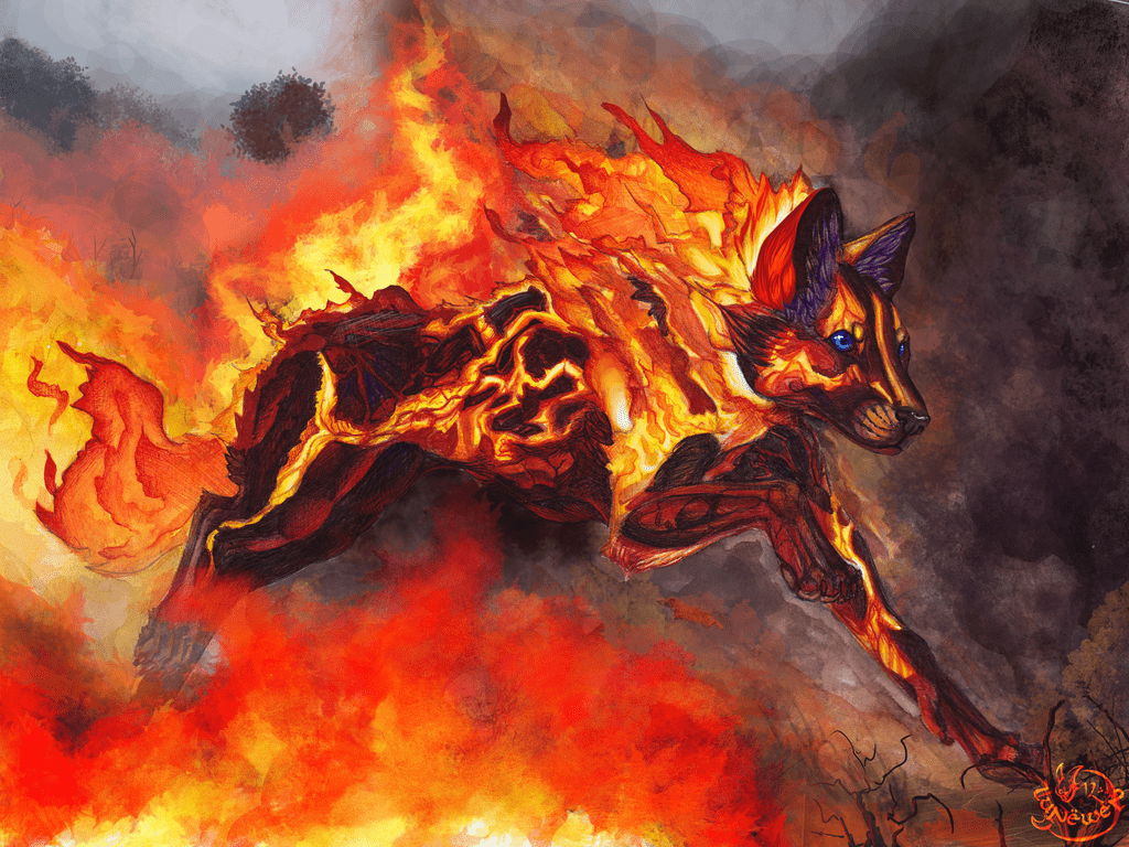 1024x768 Firewolf Wallpaper. Firewolf Wallpaper