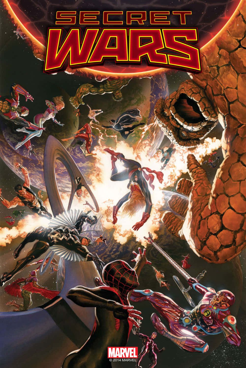 1000x1493 Download Heroes and Villains Collide in Secret Wars Wallpaper