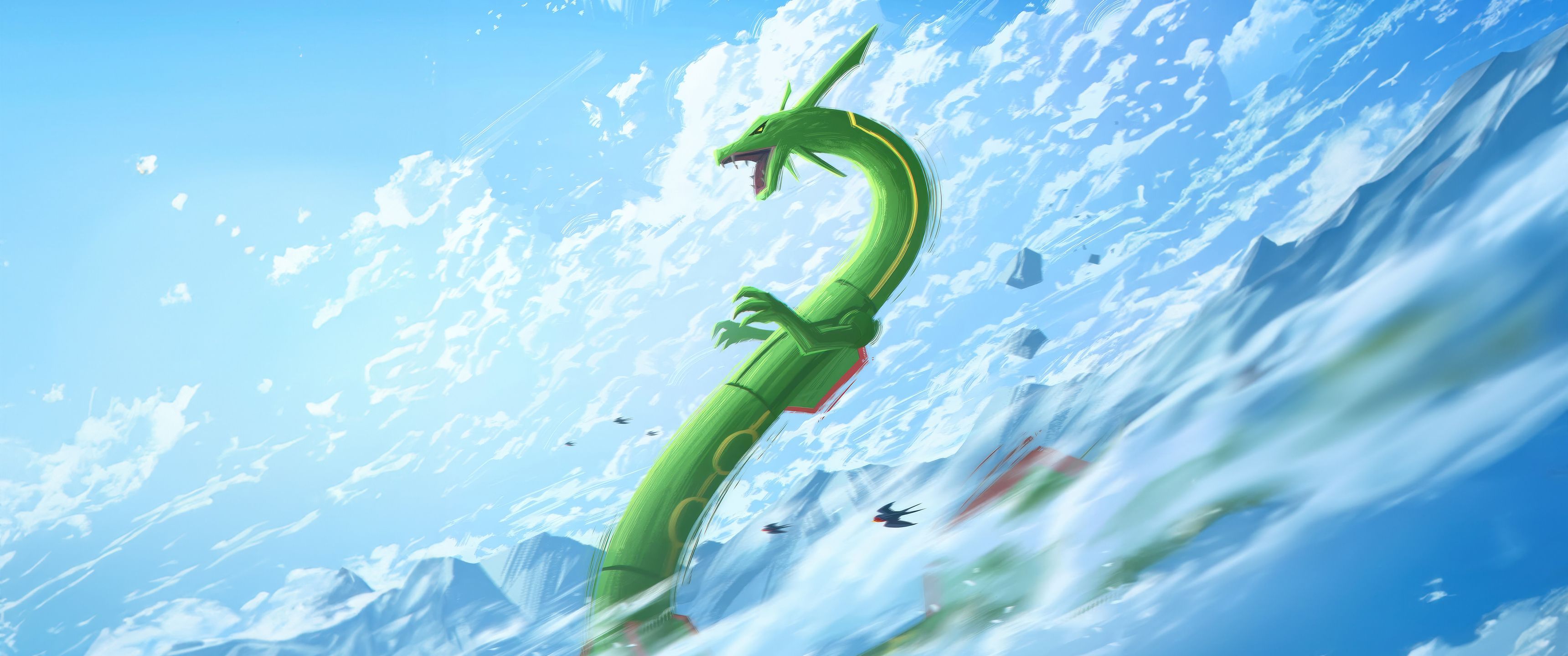 3440x1440 Rayquaza Pokemon UltraWide Quad HD 1440P , HD 4k Wallpaper, Image, Background, Photos and Picture