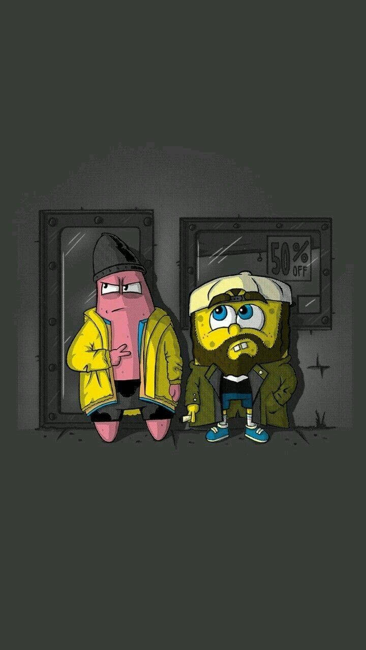 720x1280 Download Cool Funny Gangster Spongebob Wallpaper