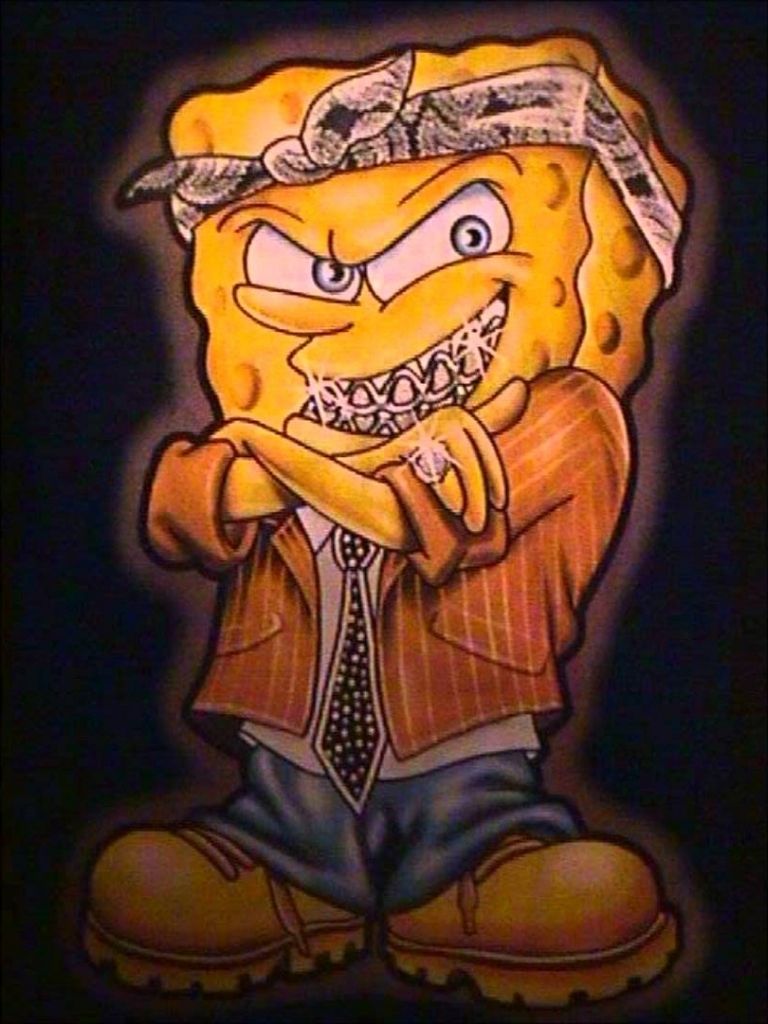 768x1024 Ghetto SpongeBob Wallpaper