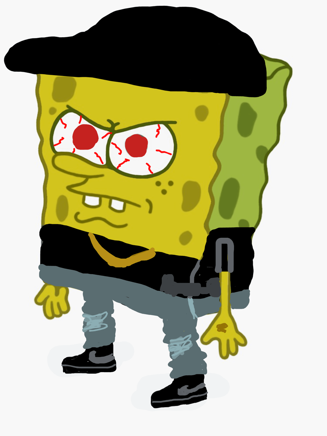 1080x1440 Gangster SpongeBob I made in Chrome Canvas. ( Choppy but, I tried my best.)