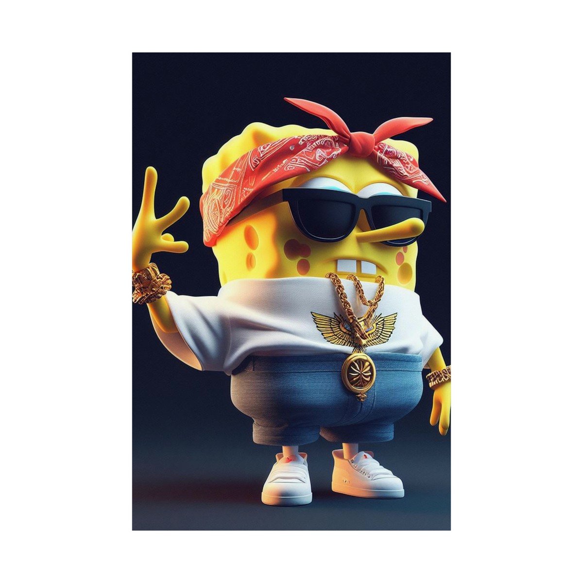 1200x1200 SpongeBob thug life Posters