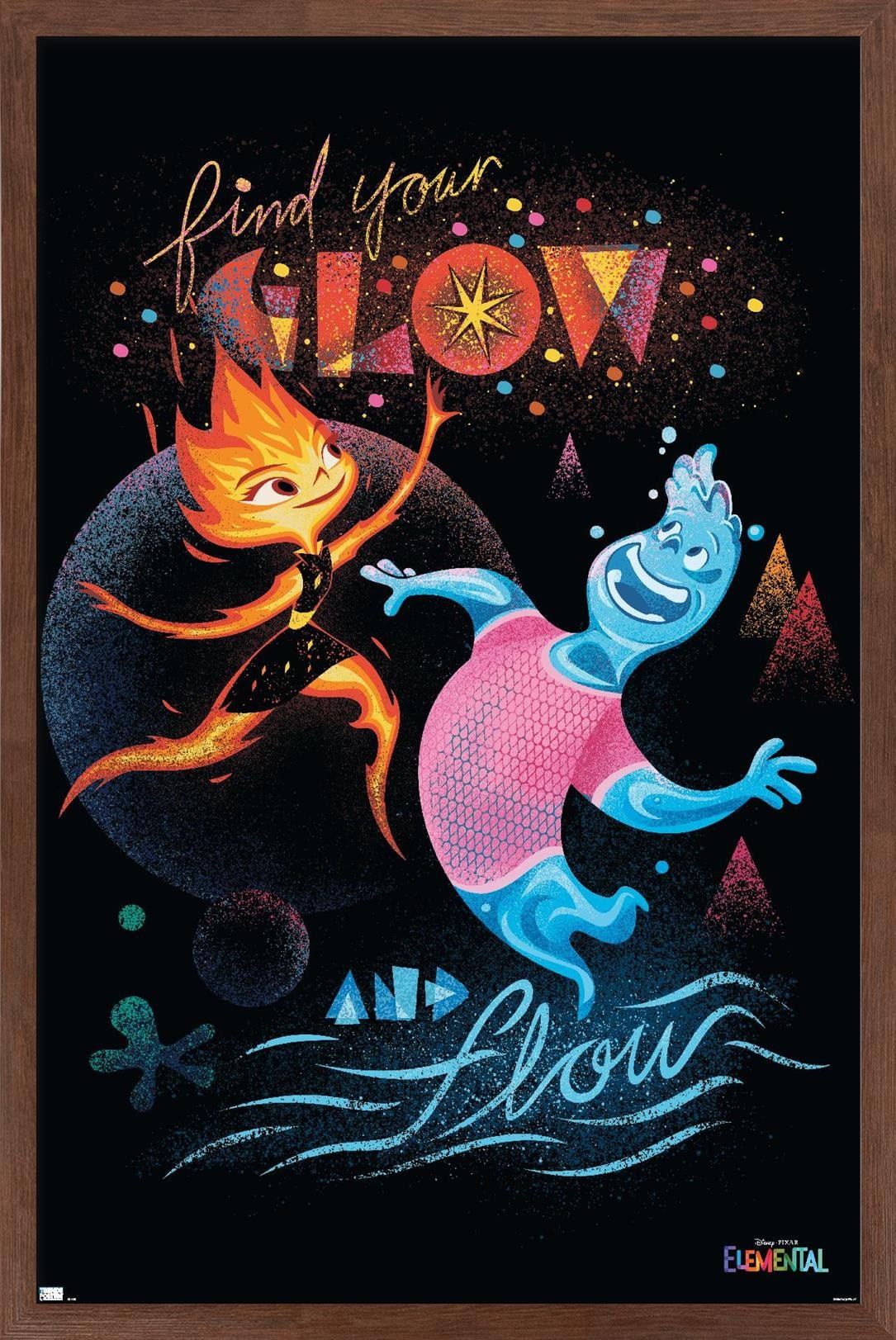 1085x1623 Disney Pixar Elemental Your Glow Wall Poster, 22.375 x 34 Framed