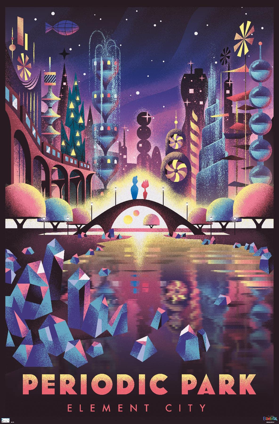 1185x1800 Trends International Disney Pixar Elemental Park Wall Poster, 34L x 22.4W, Premium Unframed Version: Posters & Prints