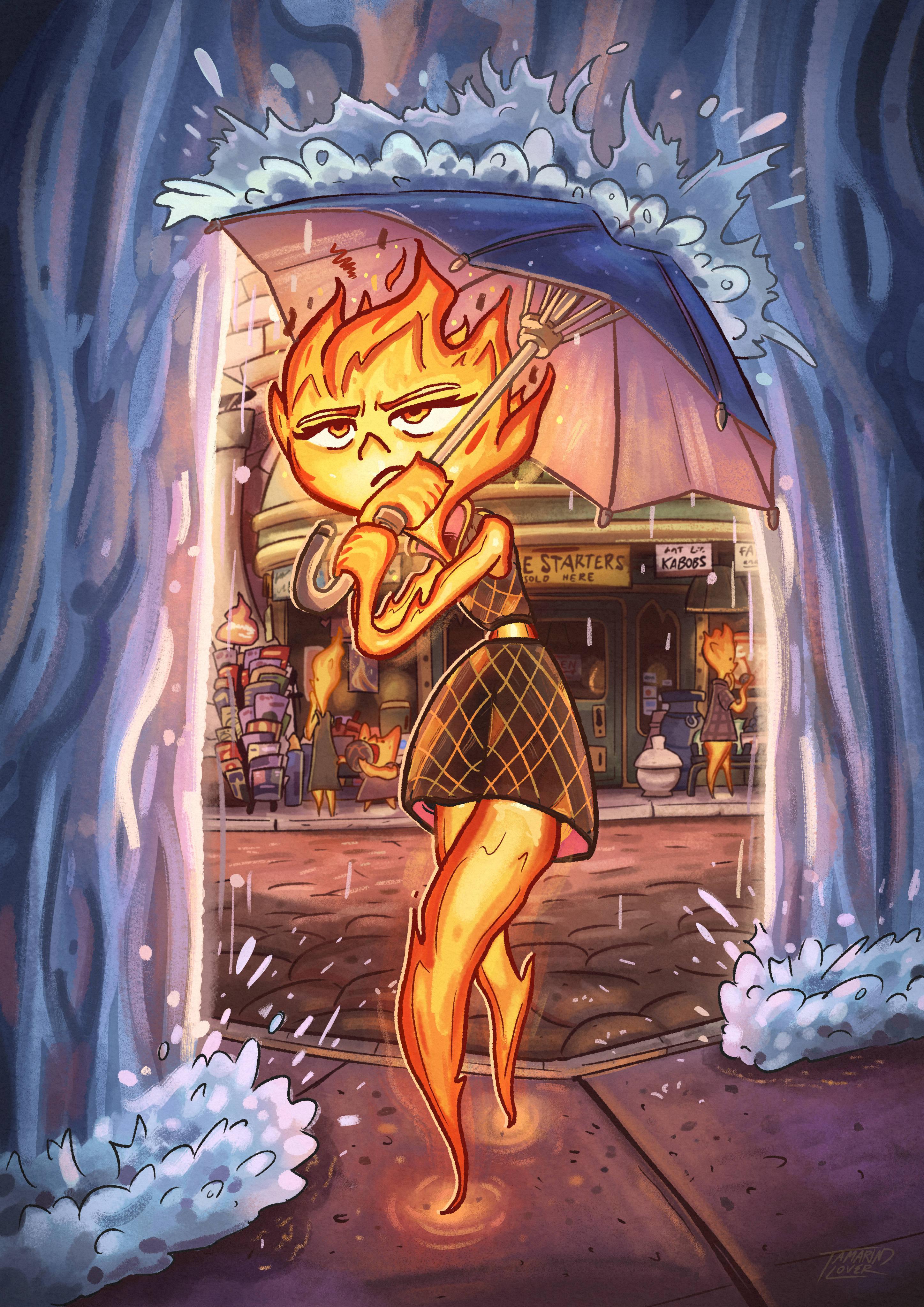 2894x4093 Loved Elemental so I made some fanart of Ember. (Criticism welcome)