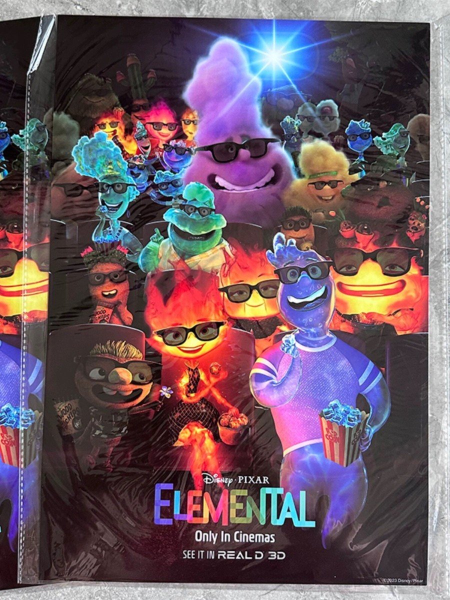 900x1200 Disney Pixar Elemental Official Movie Theater A3 Poster China Cinema Exclusive