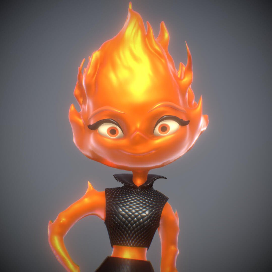 1080x1080 Pixar Elemental Ember Lumen Printable