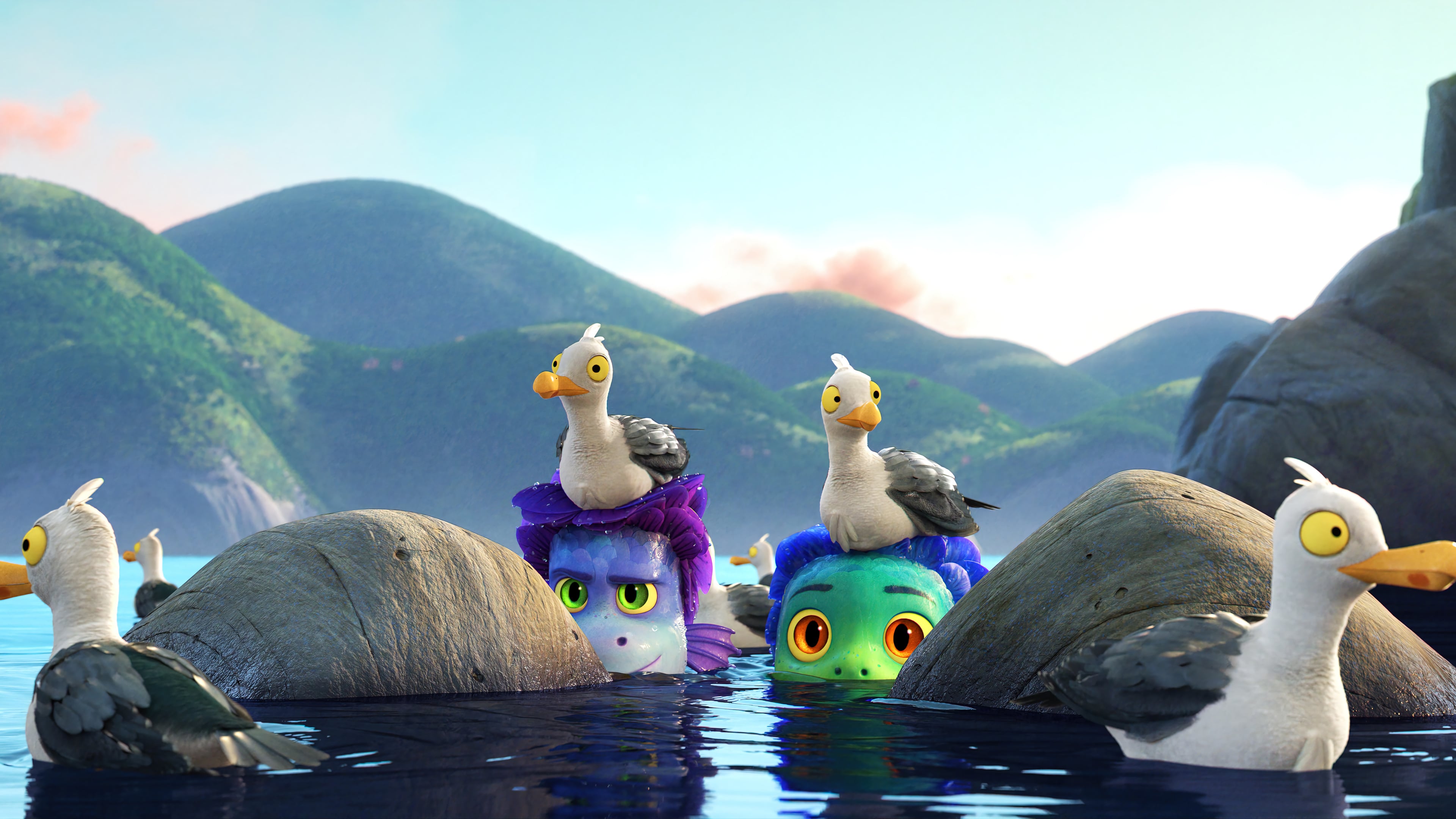 3840x2160 Luca Sea Monster Movie Wallpaper 4k for Desktop