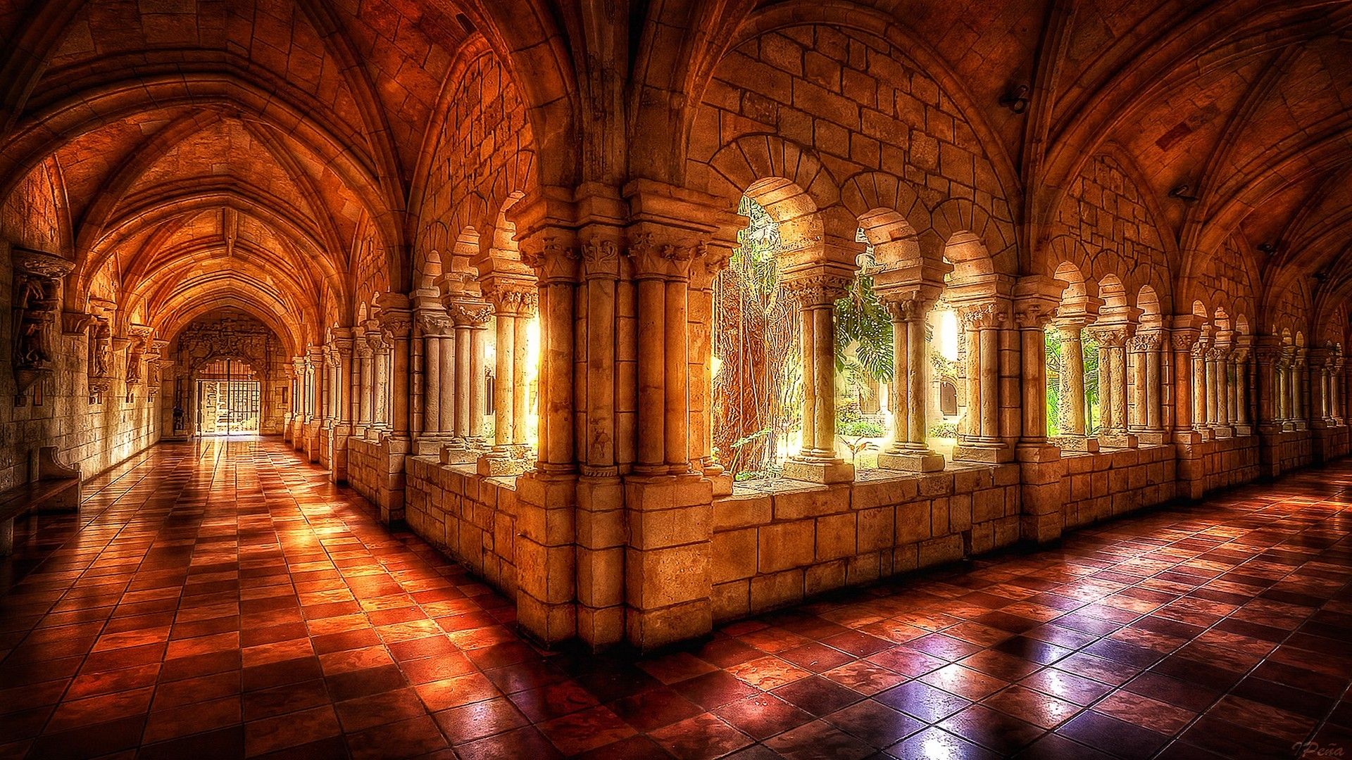 1920x1080 digital Art, Castle, Window, Arch Wallpaper HD / Desktop and Mobile Background