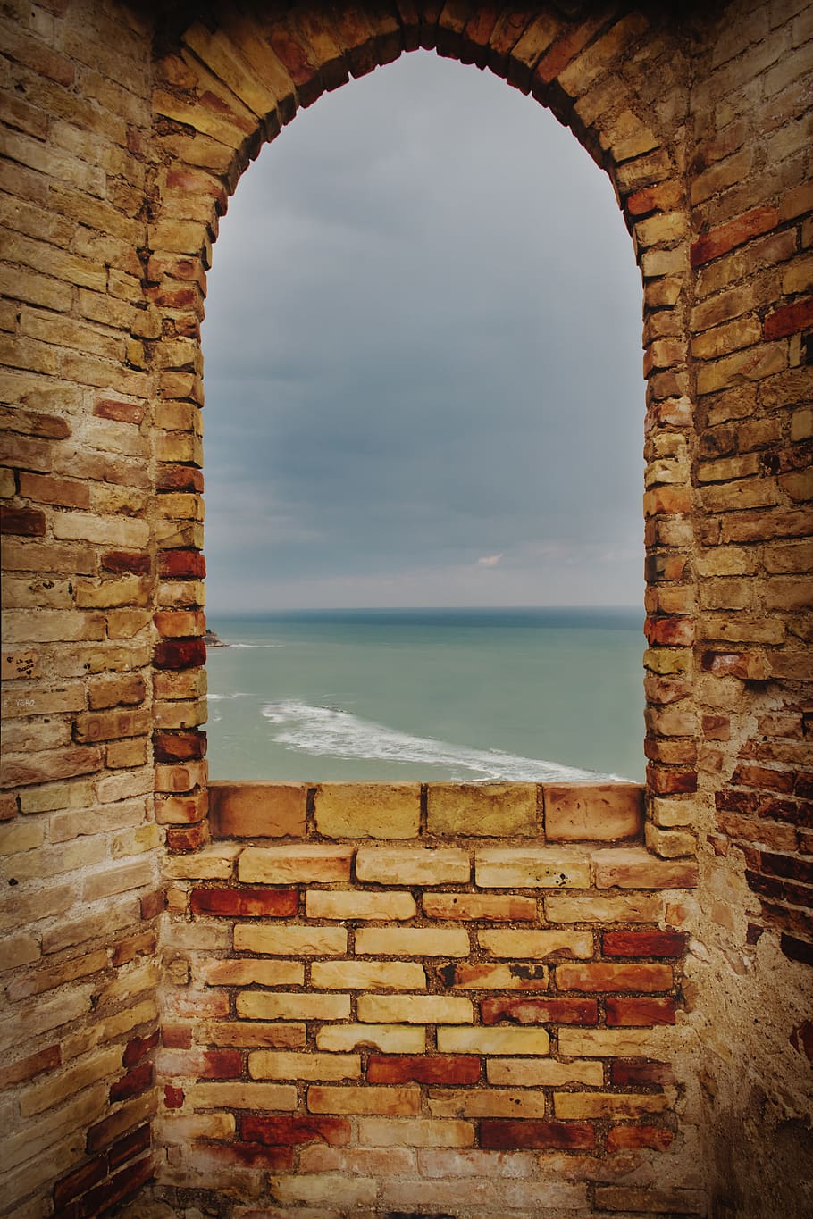 910x1365 castle, window, architecture, construction, old, middle ages, fortress, historically