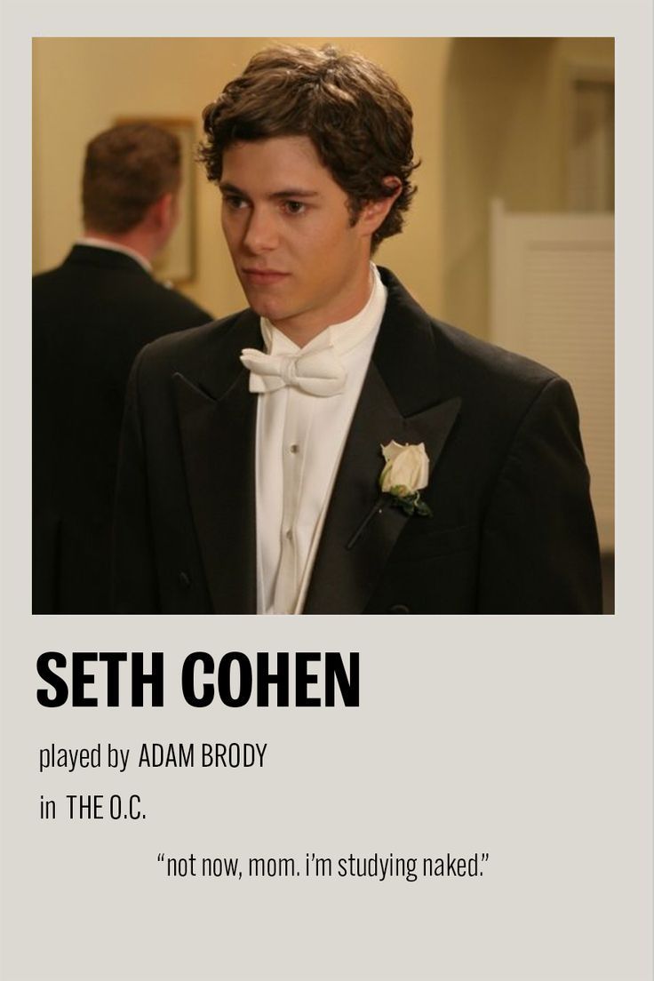 736x1104 seth cohen the oc minimalist tv show polaroid poster