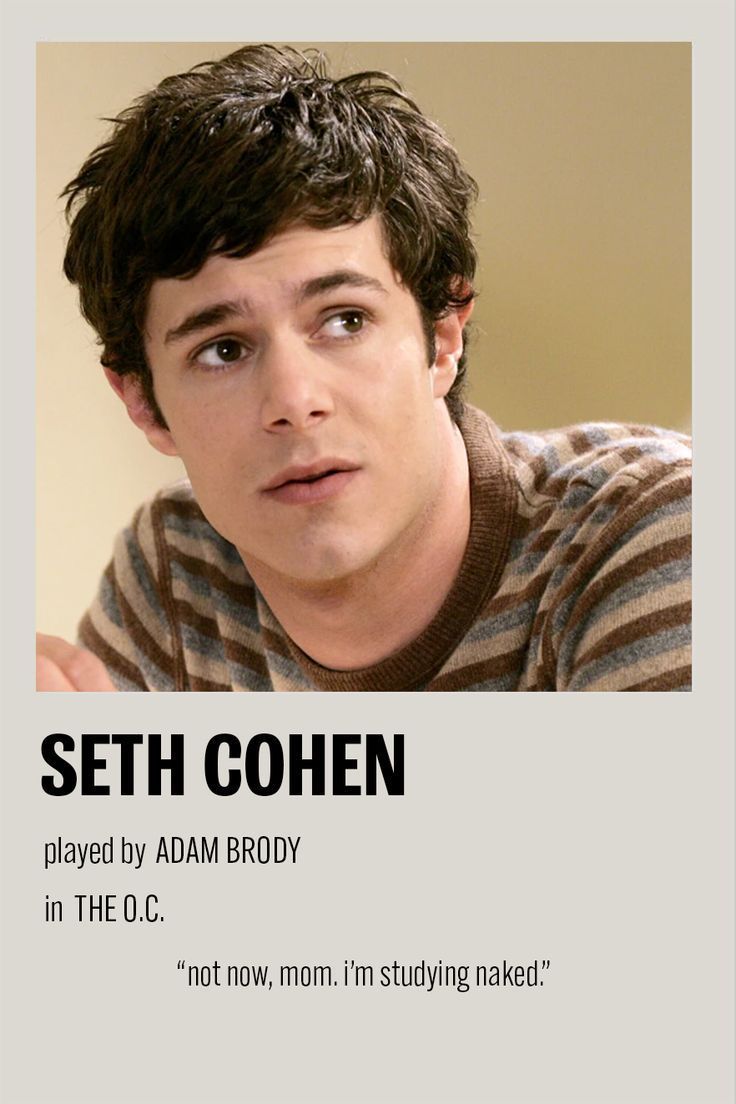 736x1104 seth cohen the oc minimalist tv show polaroid poster