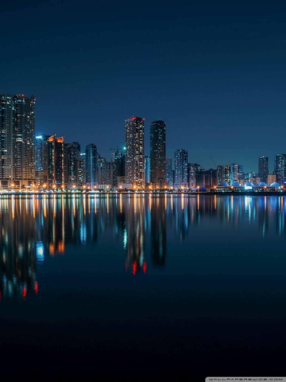 1200x1600 Dark City Skyline At Night