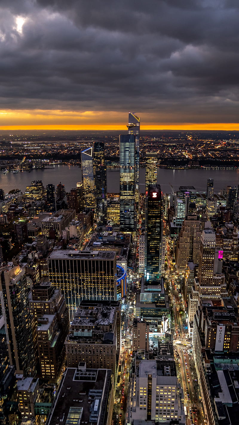 800x1422 HD city skyline buildings wallpaper