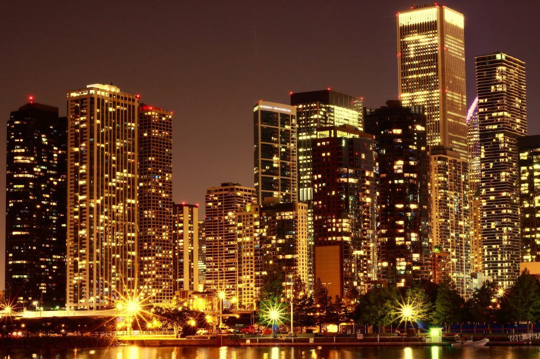 1100x733 City Skyline Royalty Free