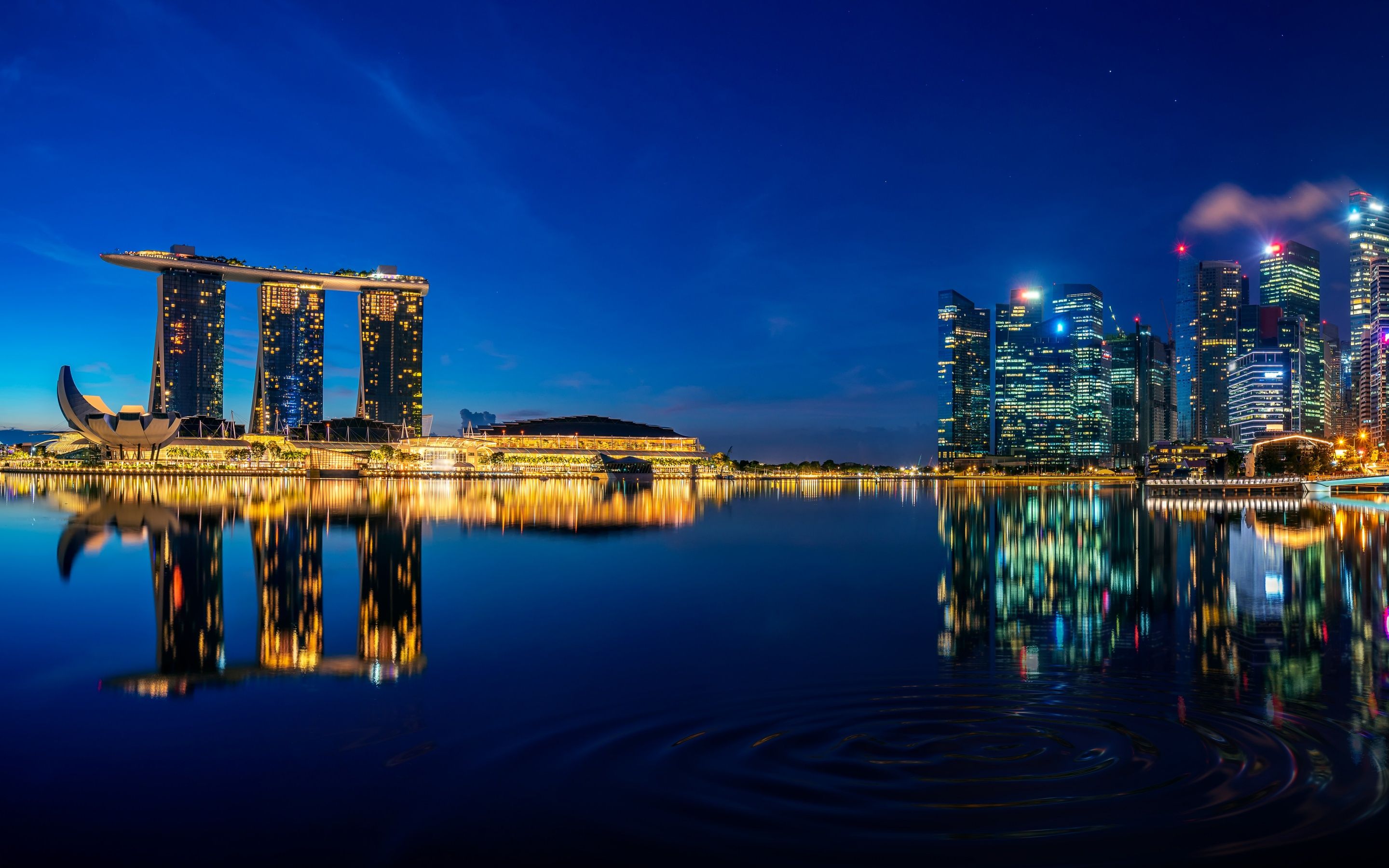 2880x1800 Singapore Wallpaper 4K, Marina Bay Sands, Downtown