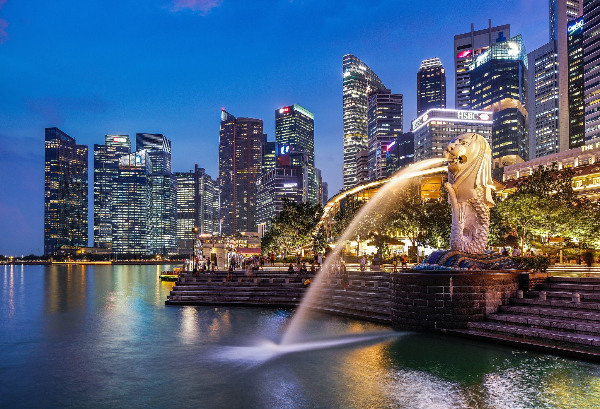 2048x1397 Wallpaper the city, Singapore, fountain, Singapore, Merlion Park for mobile and desktop, section город, resolution 2048x1397