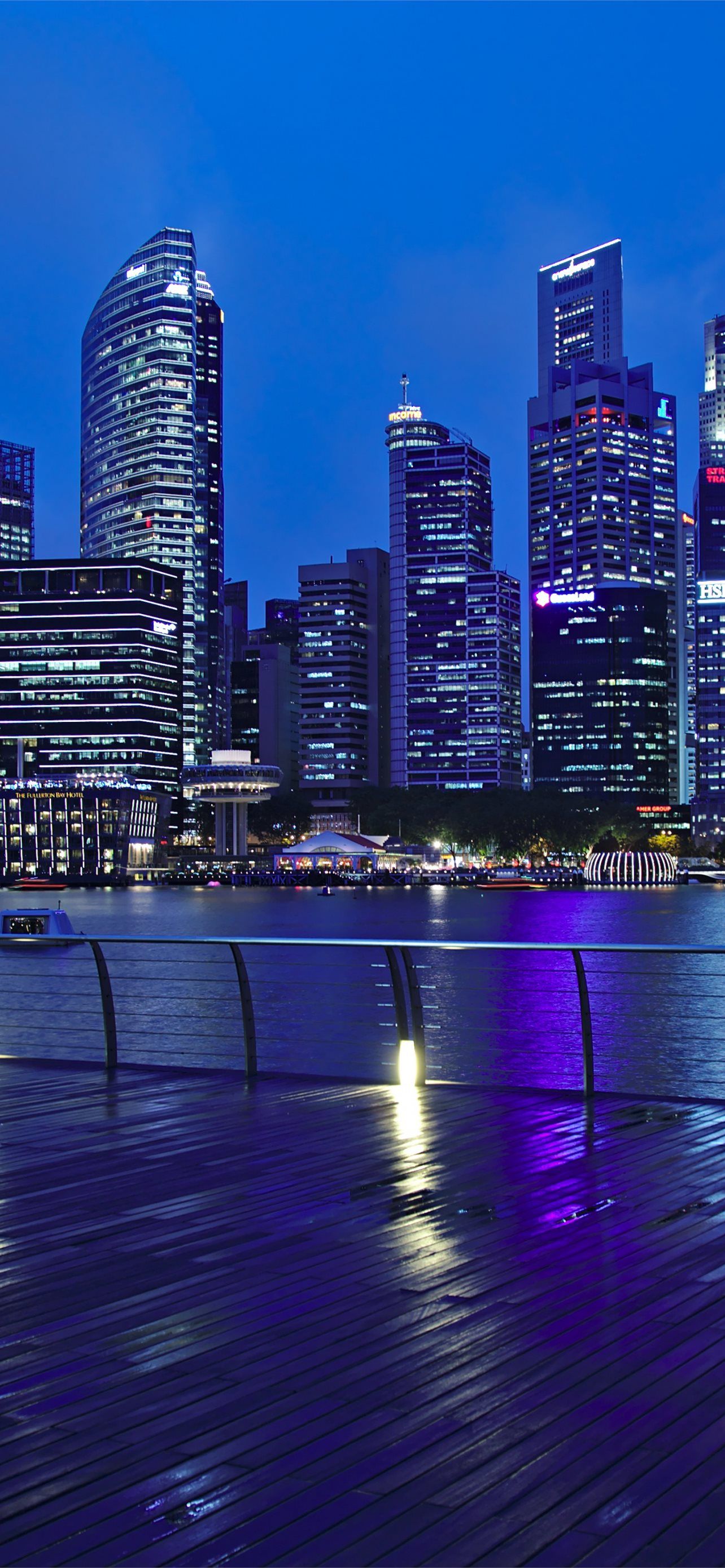 1284x2778 Singapore city buildings blues LG V30 LG G6 iPhone Wallpaper Free Download