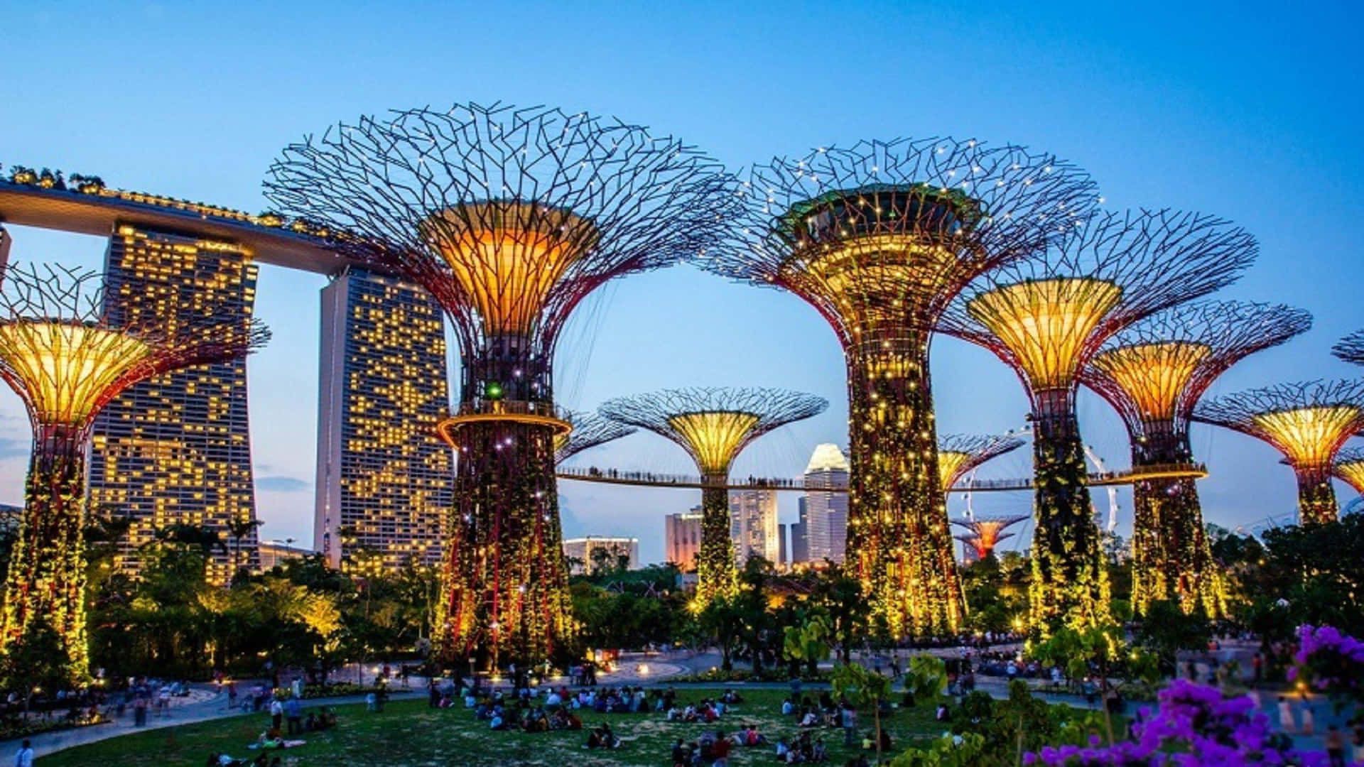 1920x1080 Download Take in the beautiful skyline of Singapore