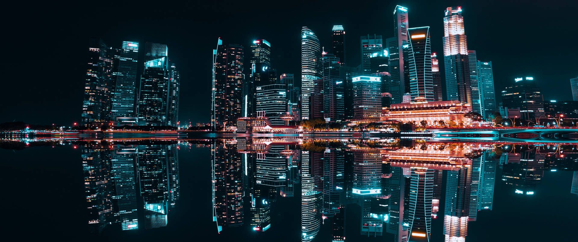 1920x804 Download 3440x1440 City Of Singapore Nightscape Wallpaper