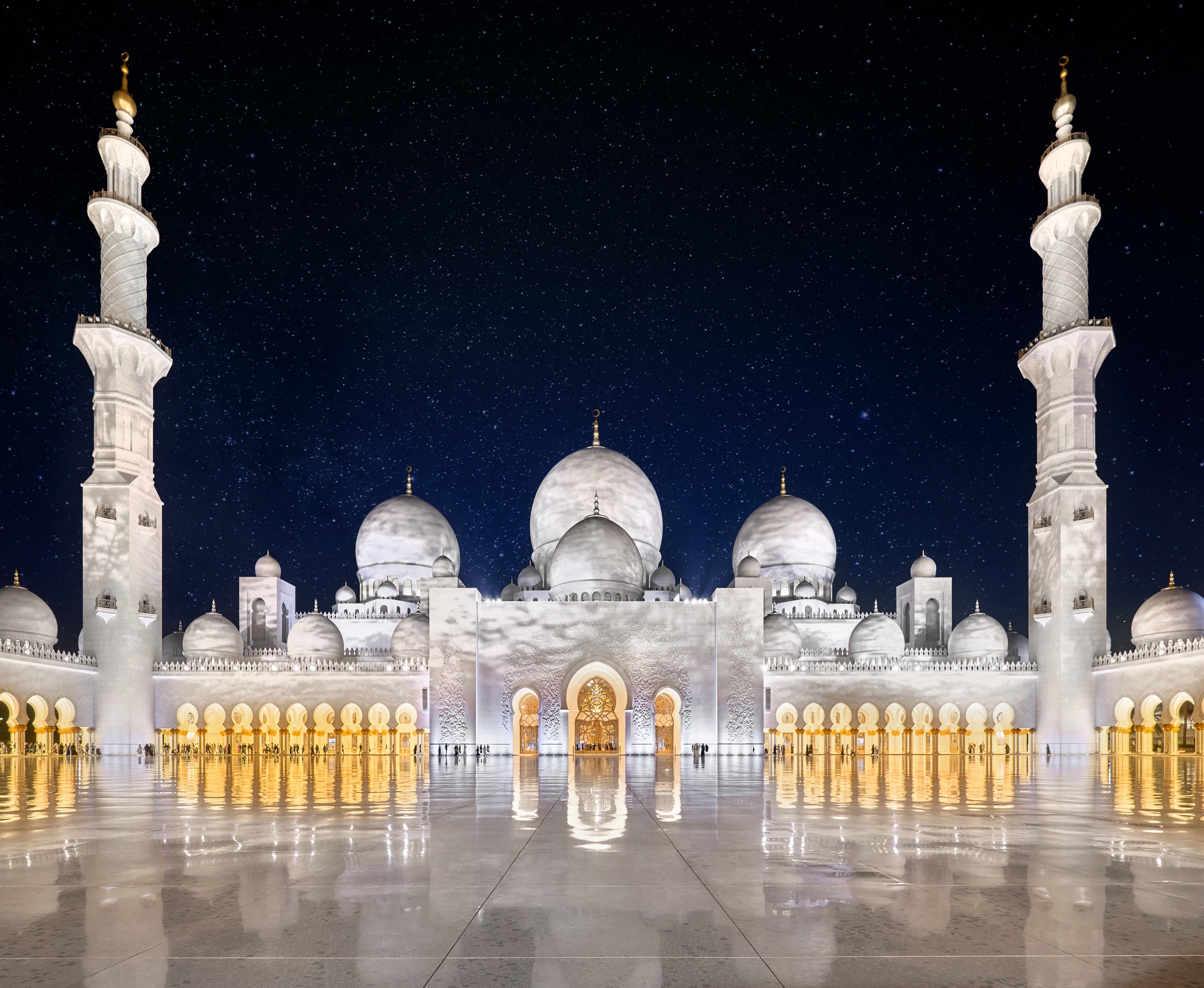 5089x4176 Sheikh Zayed Grand Mosque at night - The most beautiful mosque I have ever visited!