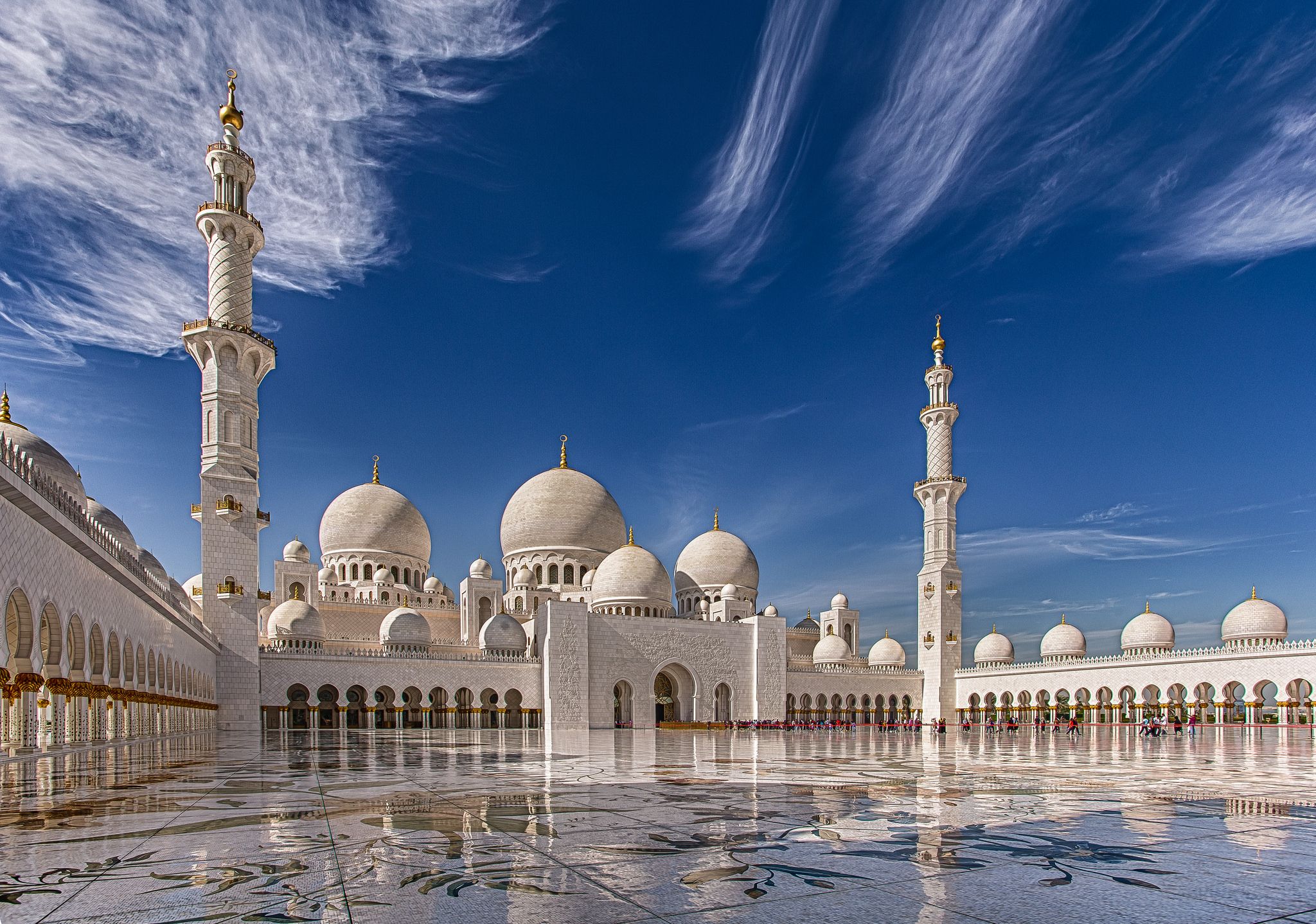 2048x1438 Download United Arab Emirates Abu Dhabi Religious Sheikh Zayed Grand Mosque HD Wallpaper