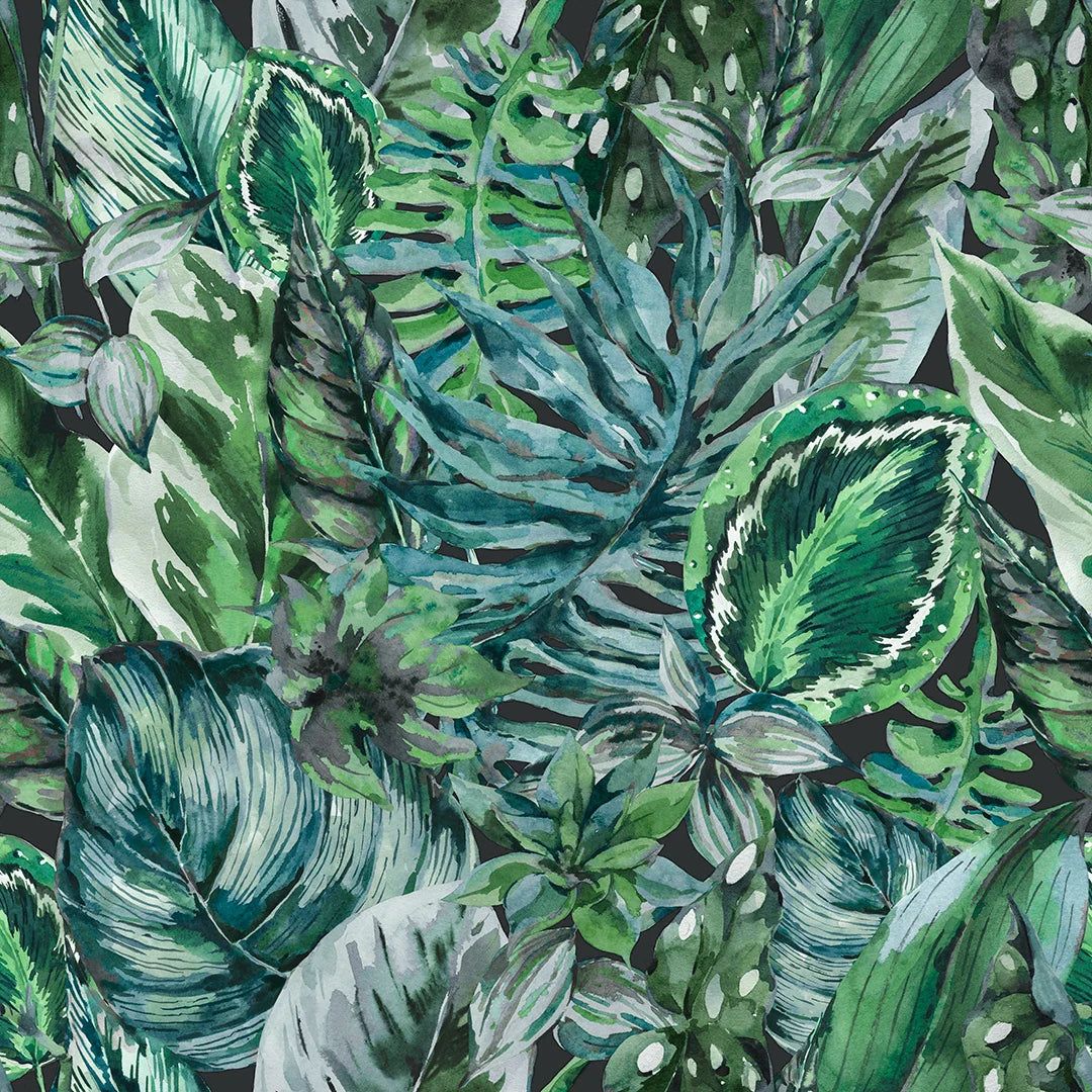 1080x1080 Jungle Fever Wallpaper in Teal and Green