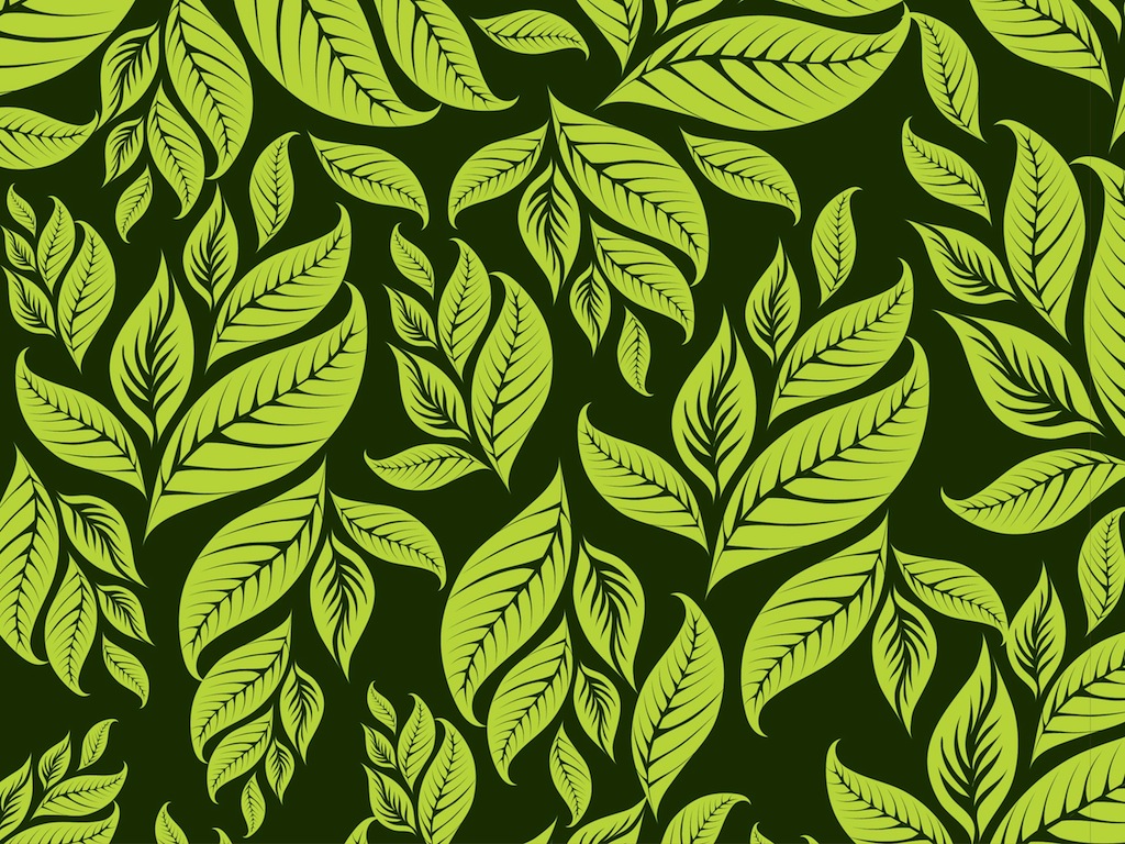 1024x768 Leaves Pattern Vector Art & Graphics