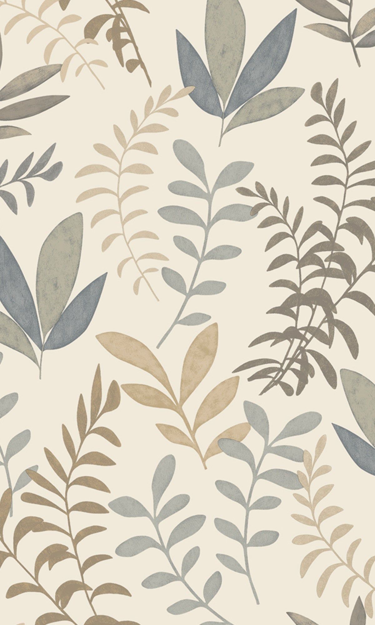 1200x2000 Light Grey Minimalist Leaves Modern Wallpaper R9194