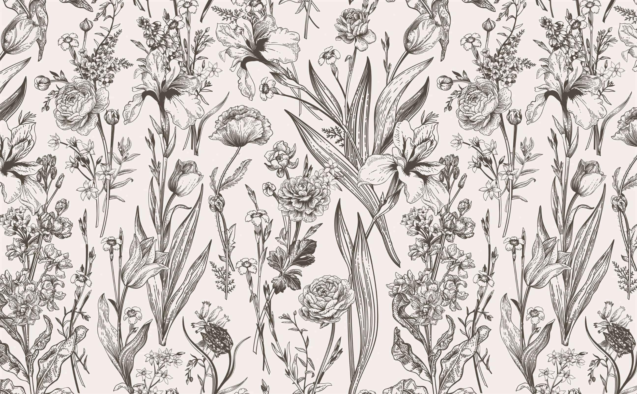 2592x1602 Herbarium. Wallpaper Peel And Stick Linen