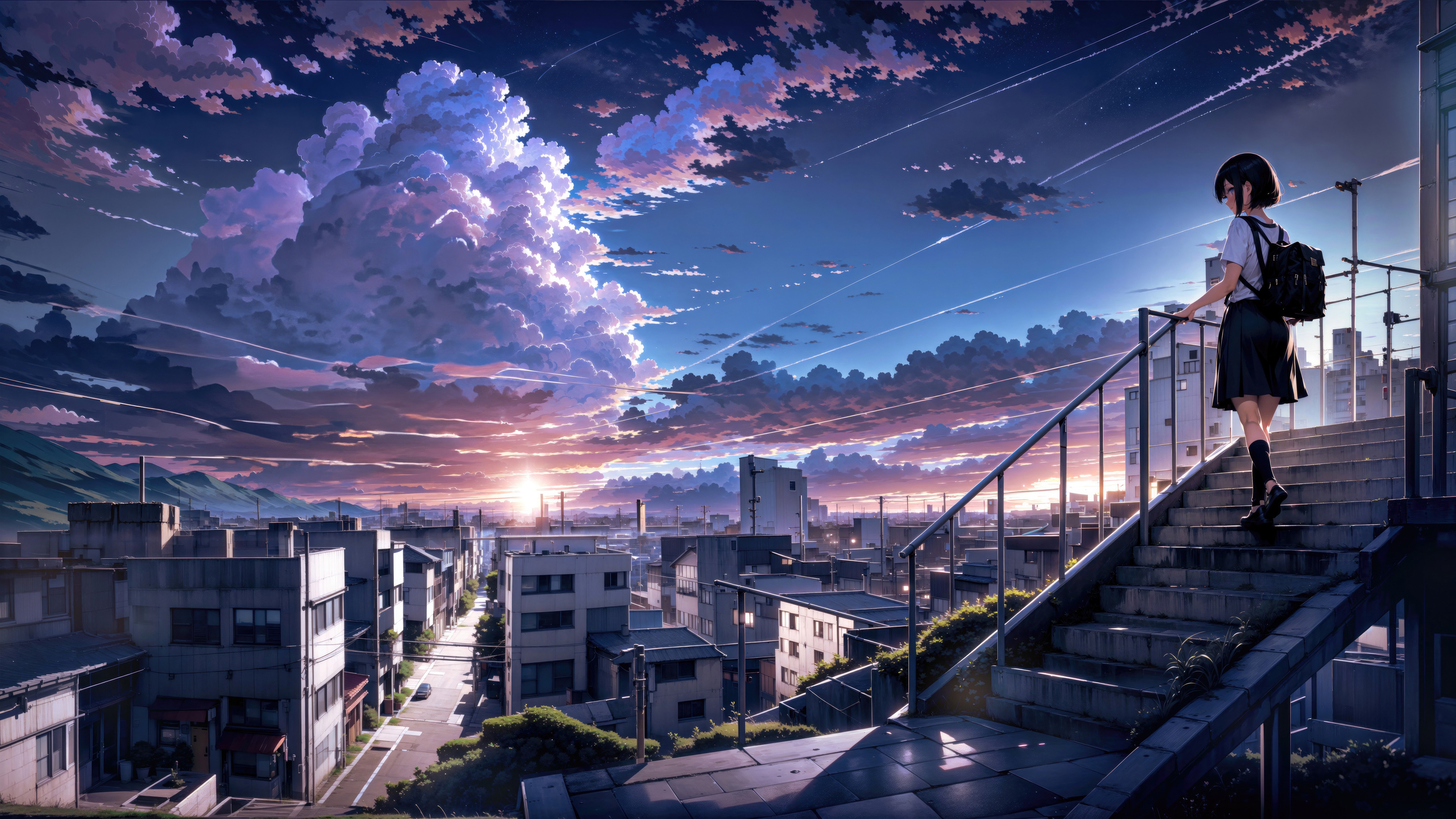 5120x2880 Makoto Shinkai Anime Cityscape 5k Wallpaper, HD Anime Wallpaper, 4k Wallpaper, Image, Background, Photos and Picture