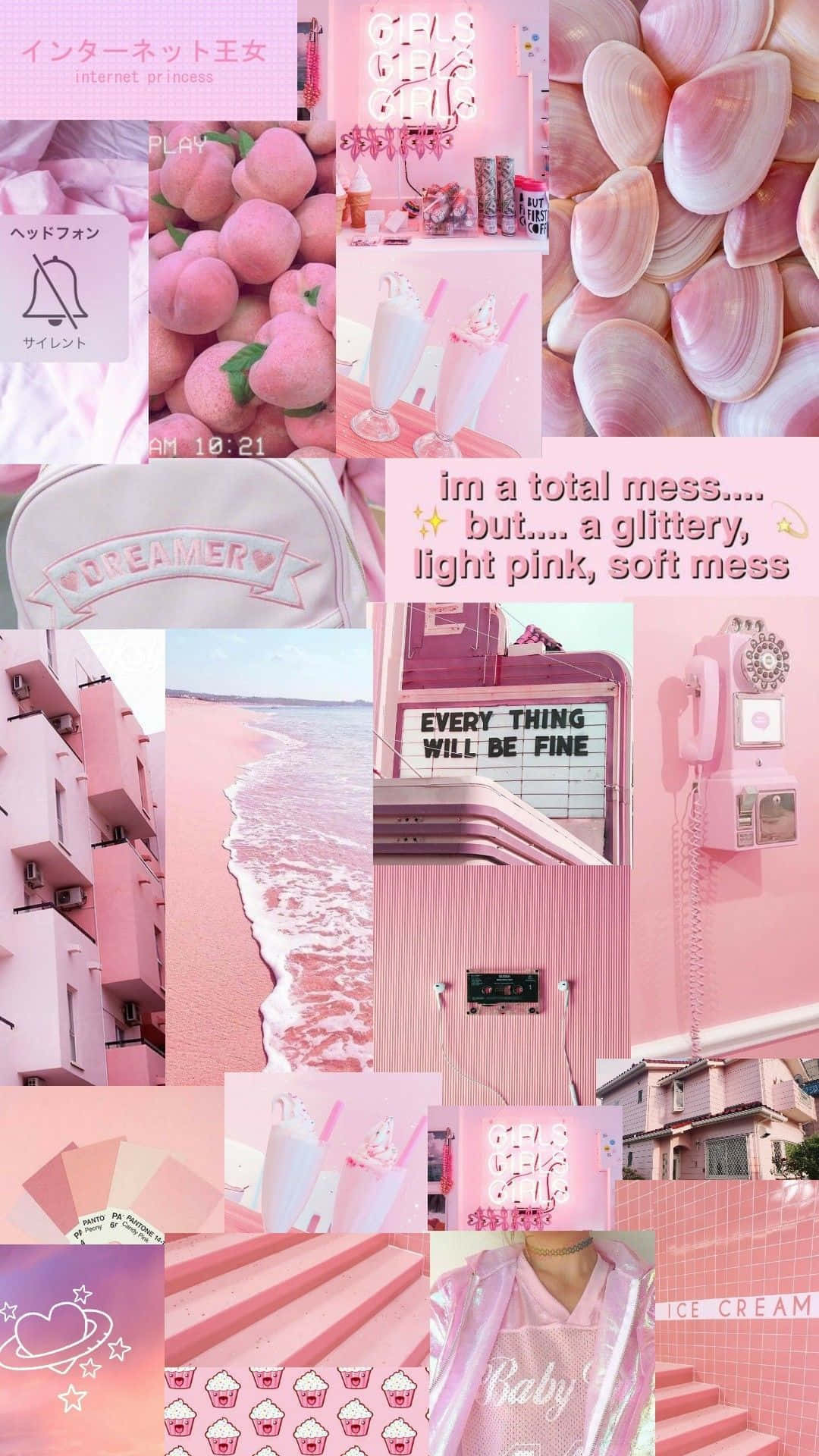1080x1920 Download Soft Girl Aesthetic Outfit featuring a Pastel Color Palette Wallpaper