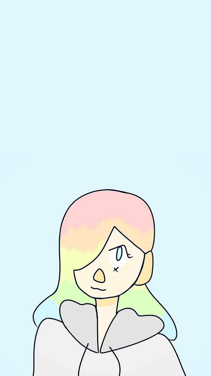 800x1422 Pastel Rainbow Girl, aesthetic, blue, cute, pink, pretty, soft, HD phone wallpaper