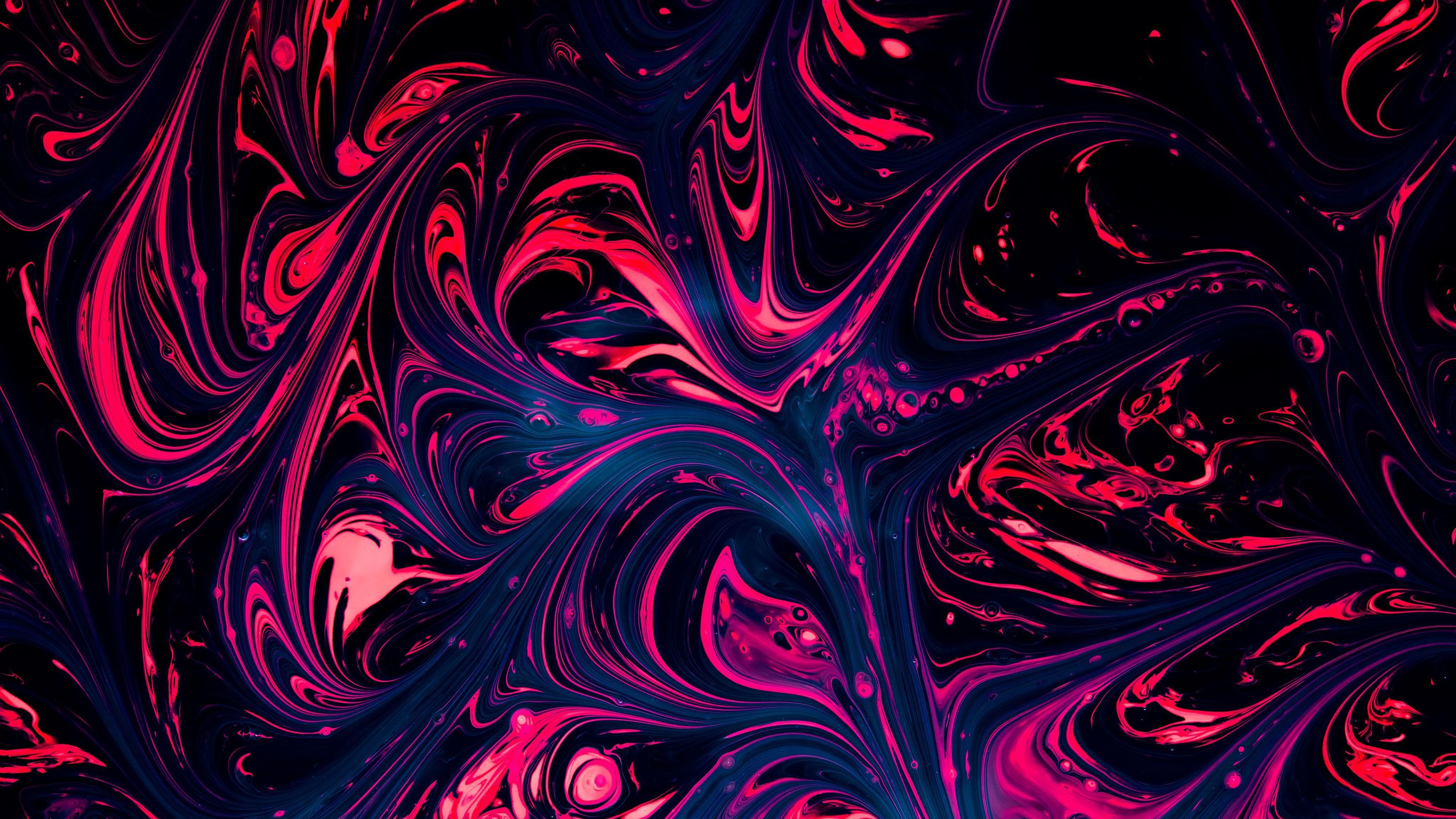 3840x2160 Pink Blue Swirl Abstraction Pattern 4K HD Abstract Wallpaper
