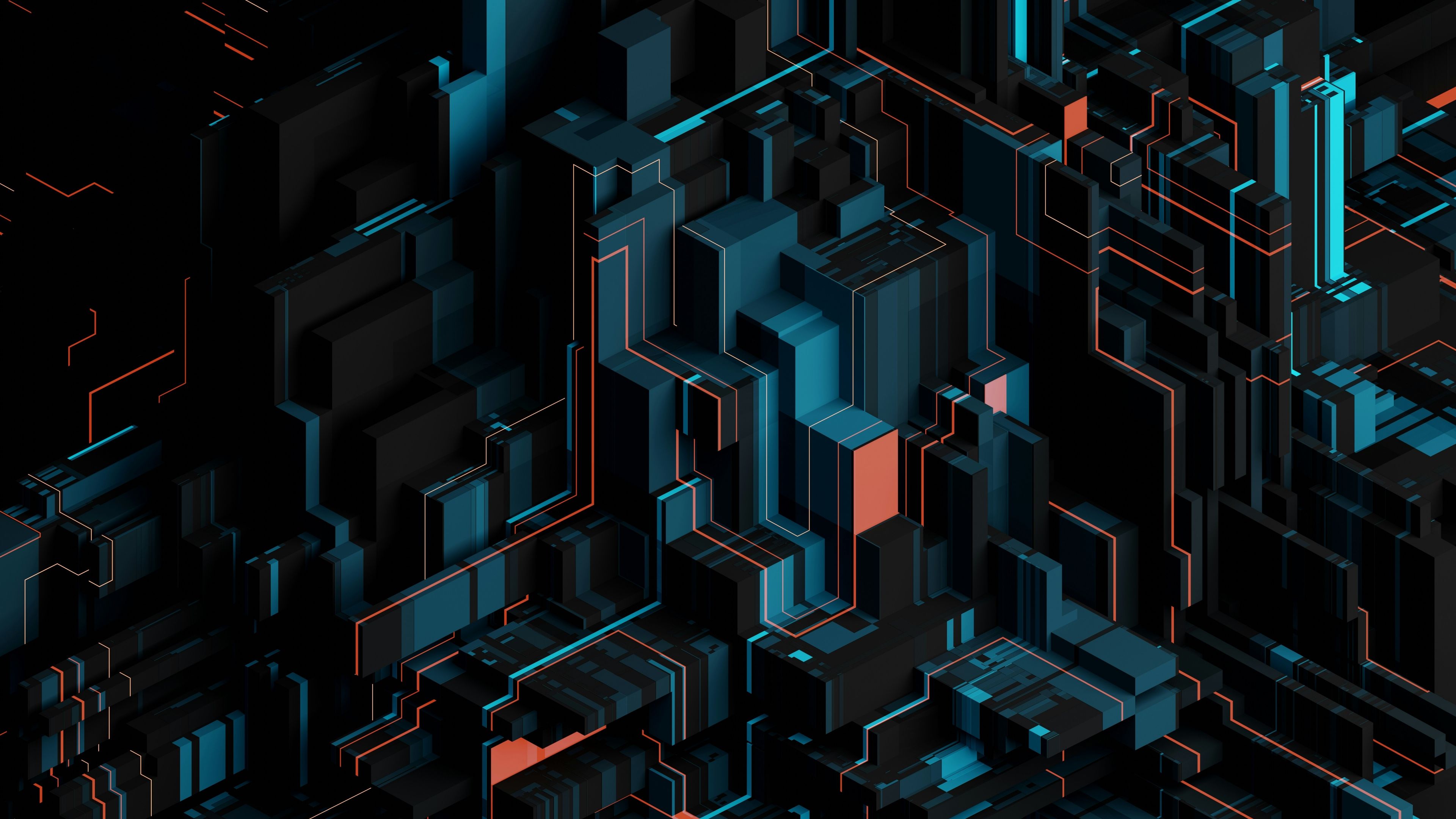 3840x2160 Geometric Wallpaper 4K, Abstract background, Futuristic