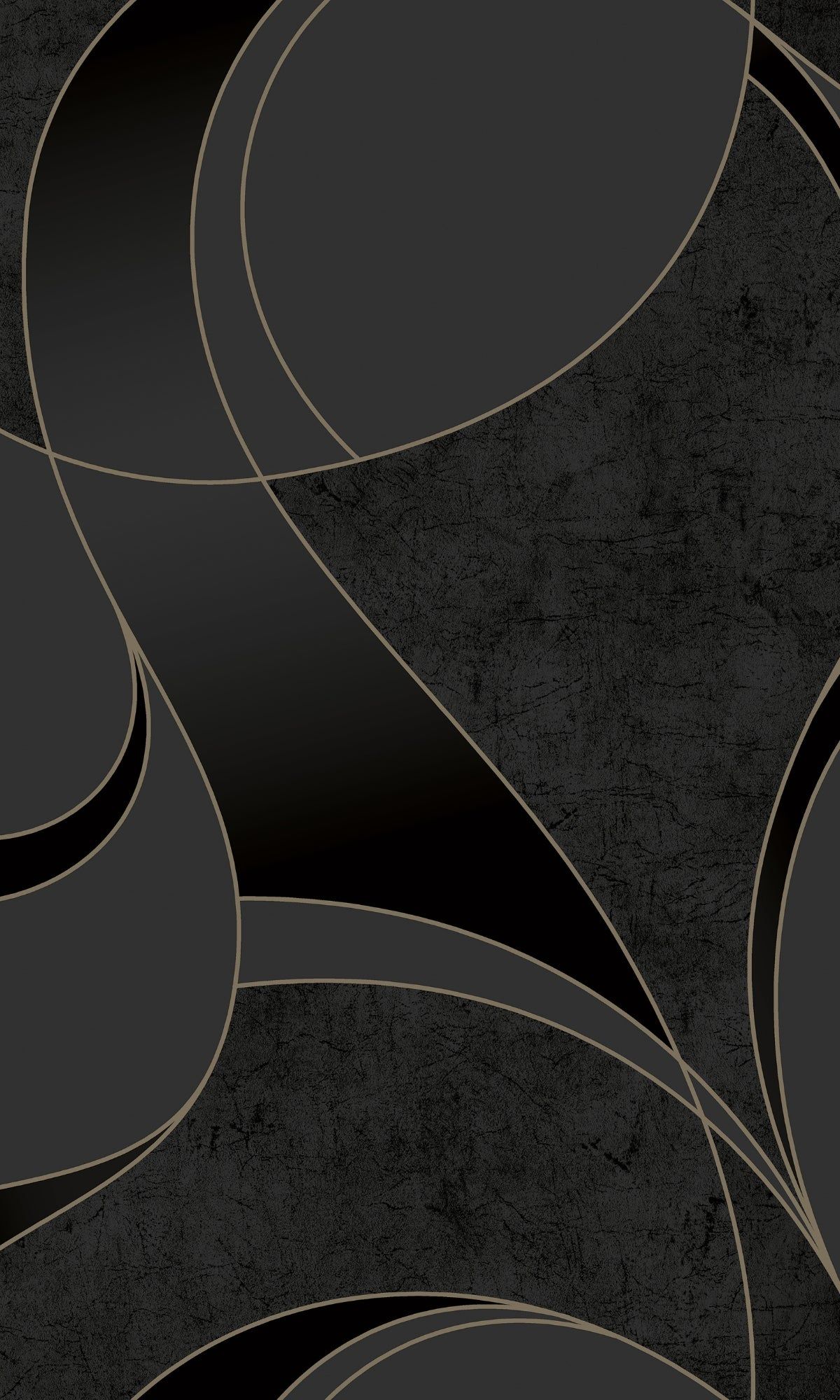 1200x2000 Black Abstract Geometric Swirl R8004