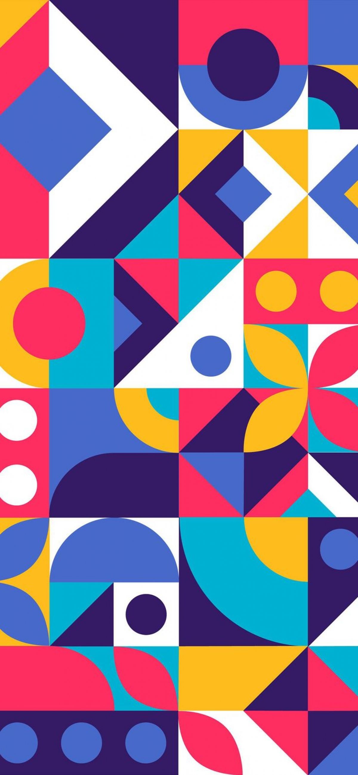 1200x2595 Geometric Colorful Patterned Shapes