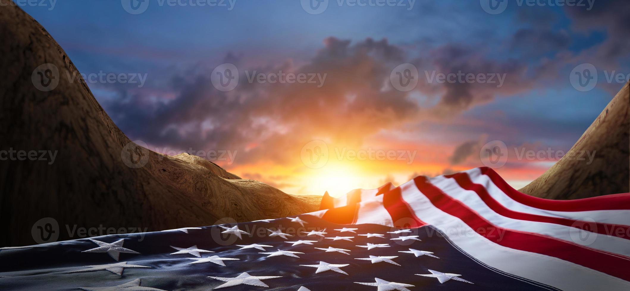 2118x980 Veterans Day with USA flag