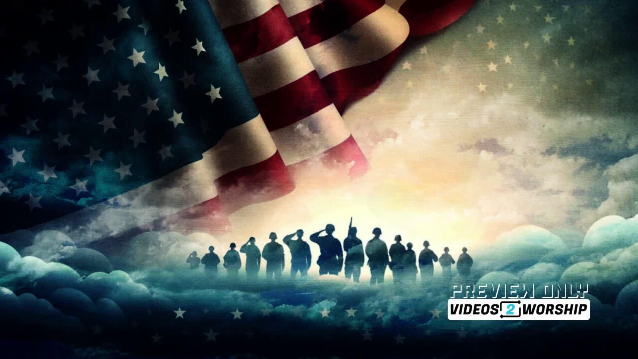 1280x720 Soldiers Saluting American Flag Motion. Videos2Worship Background And Sermons