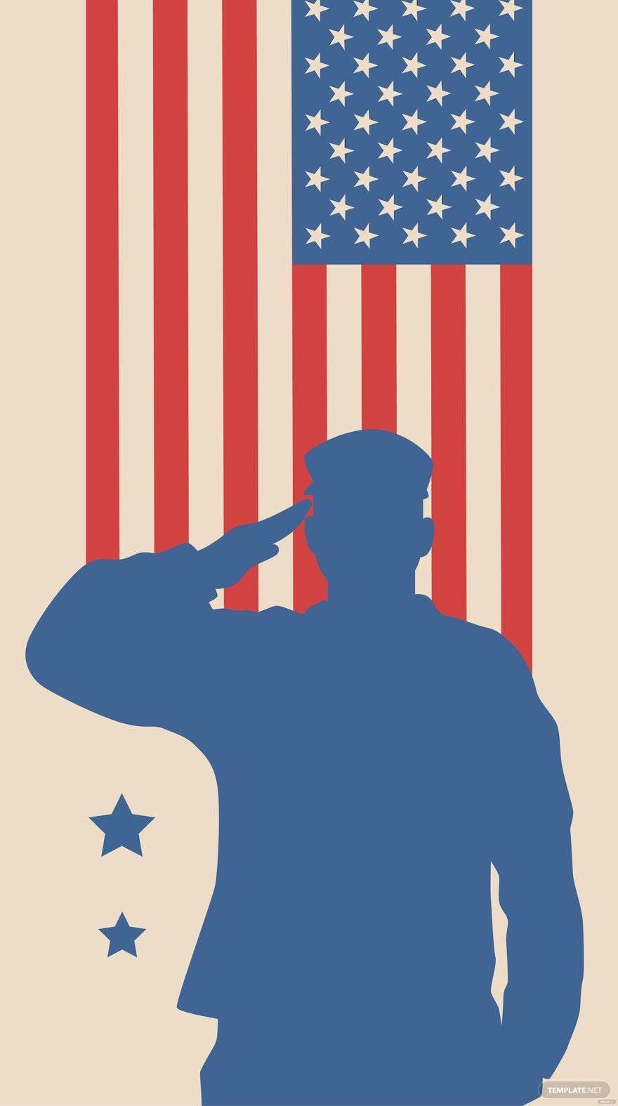 880x1575 Free Veteran's Day iPhone Background Template to Edit Online