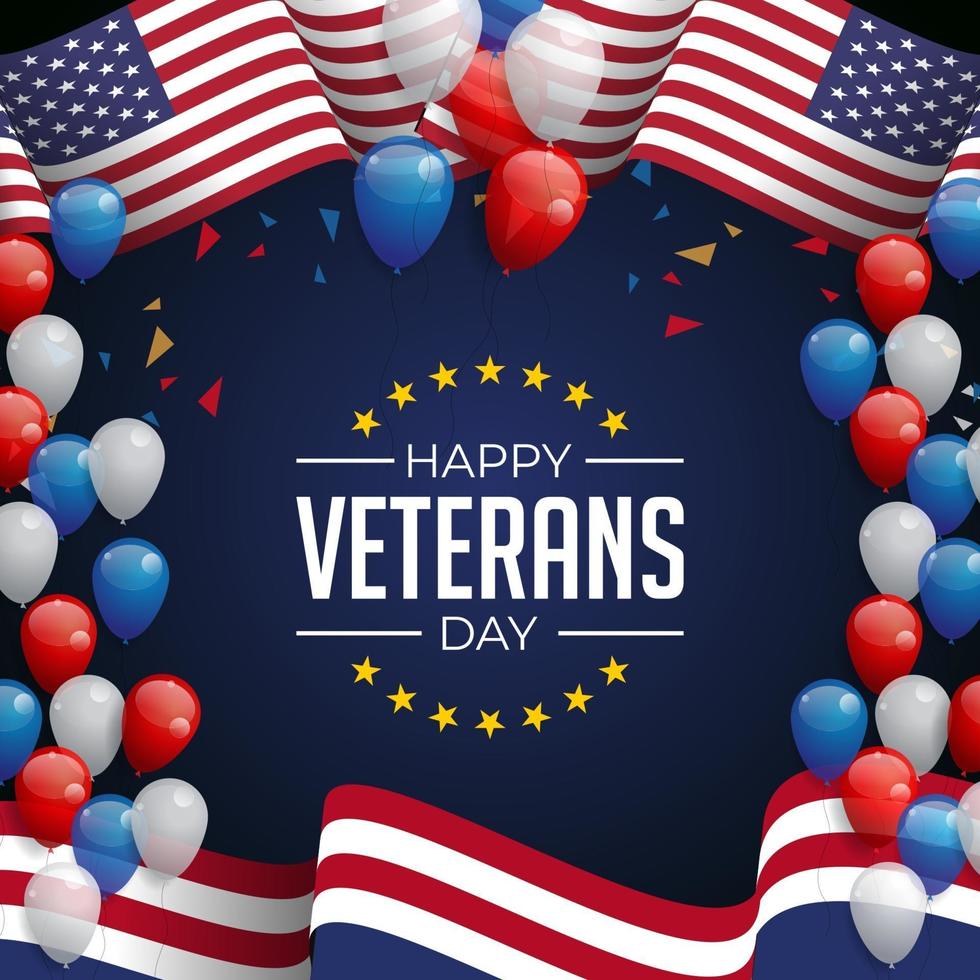 980x980 Happy US Veterans Day Background