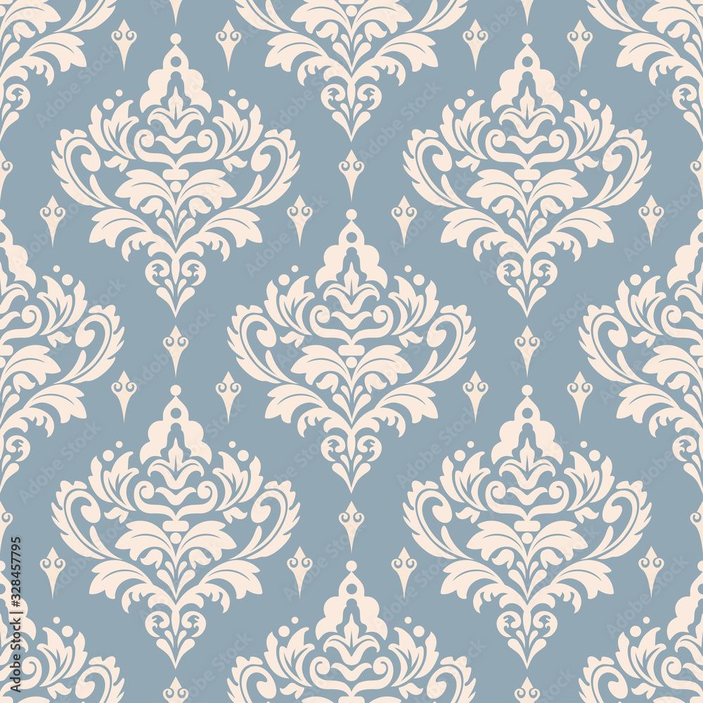 1000x1000 Damask seamless pattern, wallpaper texture Stock Vector