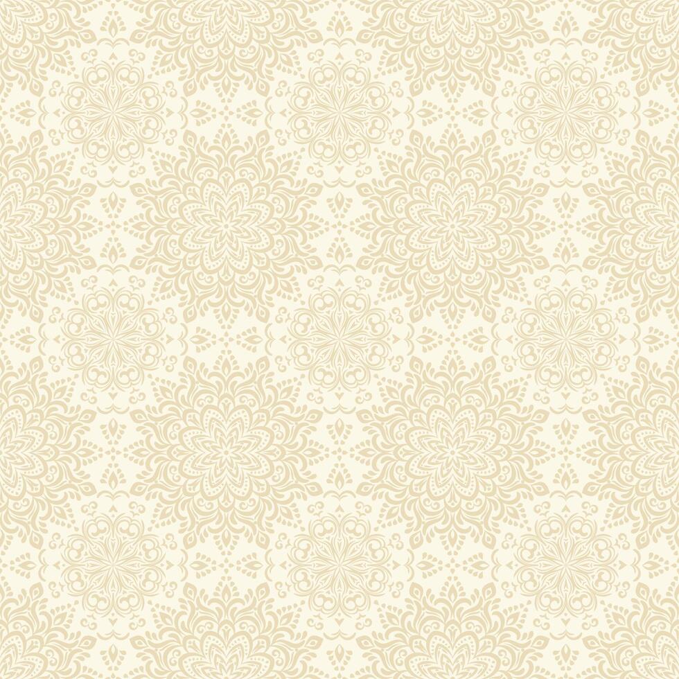980x980 Abstract geometric seamless pattern. Oriental traditional luxury background. Subtle gold ornament, repeat tiles, modern design for fabric, wallpaper, linen. Mandala pattern