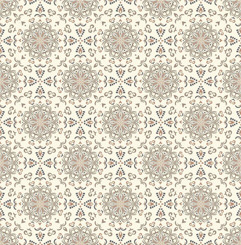 966x980 Abstract geometric seamless pattern. Oriental texture, elegant lace backdrop. Indian traditional background. Subtle beige ornament, modern design for fabric, wallpaper, linen. Mandala pattern